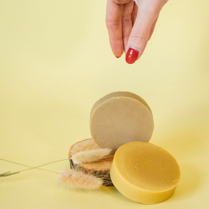Shampoing Solide Bio Lait Jument Dimezell La Jumenterie de Cornouaille Bretagne Breton france français Zéro déchet cheveux