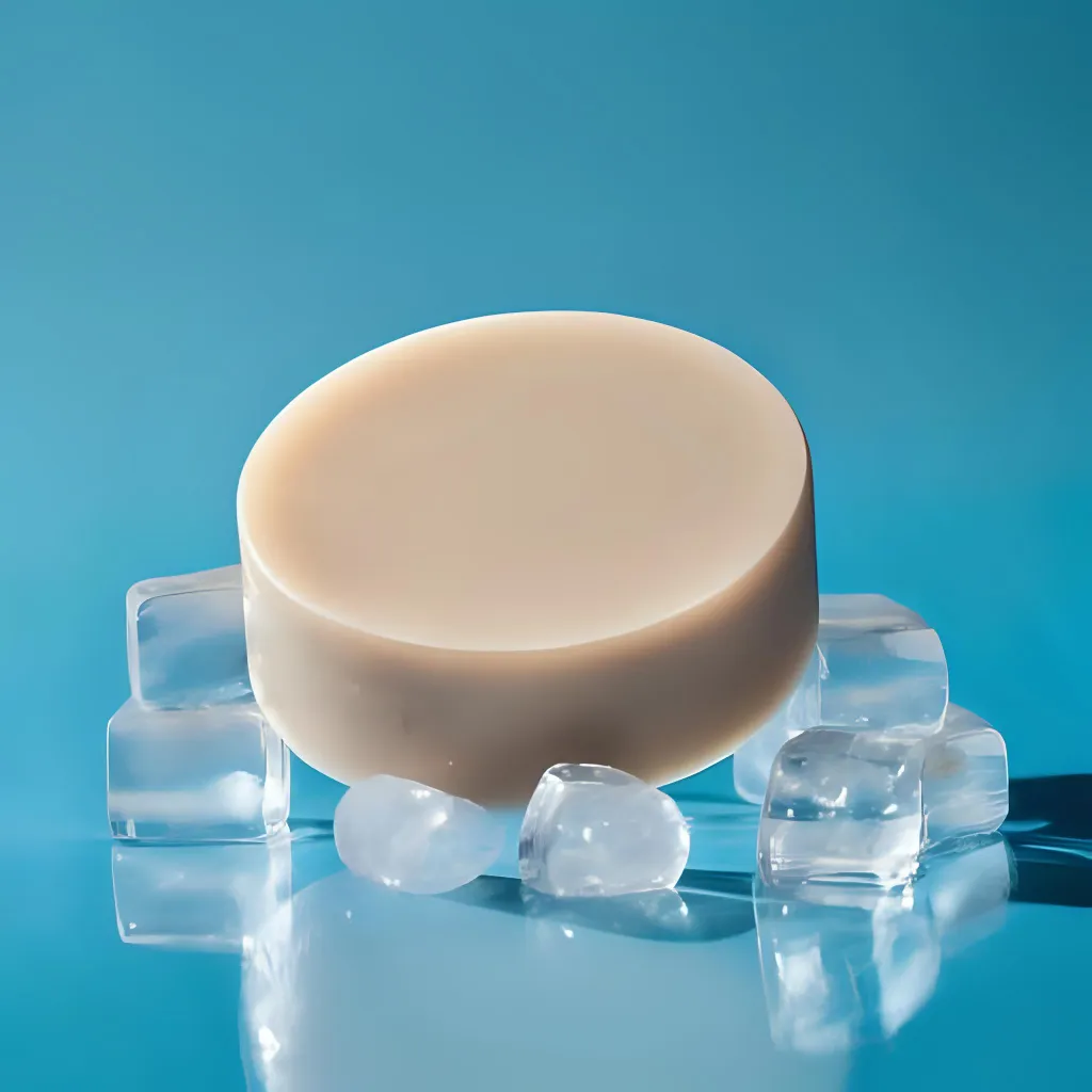 Savon à barbe artisanal bio au lait de jument et à l'huile essentiel de menthe poivrée Dimezell