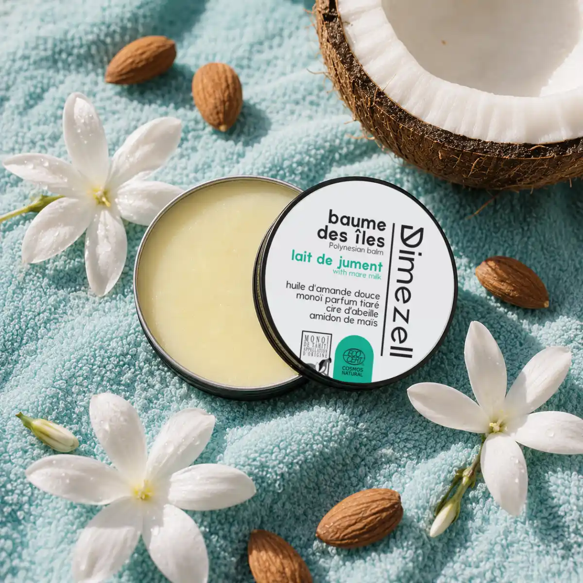 Baume au lait de jument Monoï Bio Dimezell