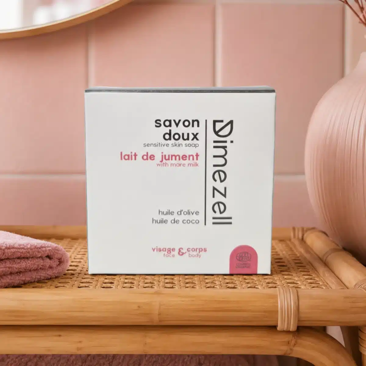Savon au lait de jument solide Doux bio Dimezell
