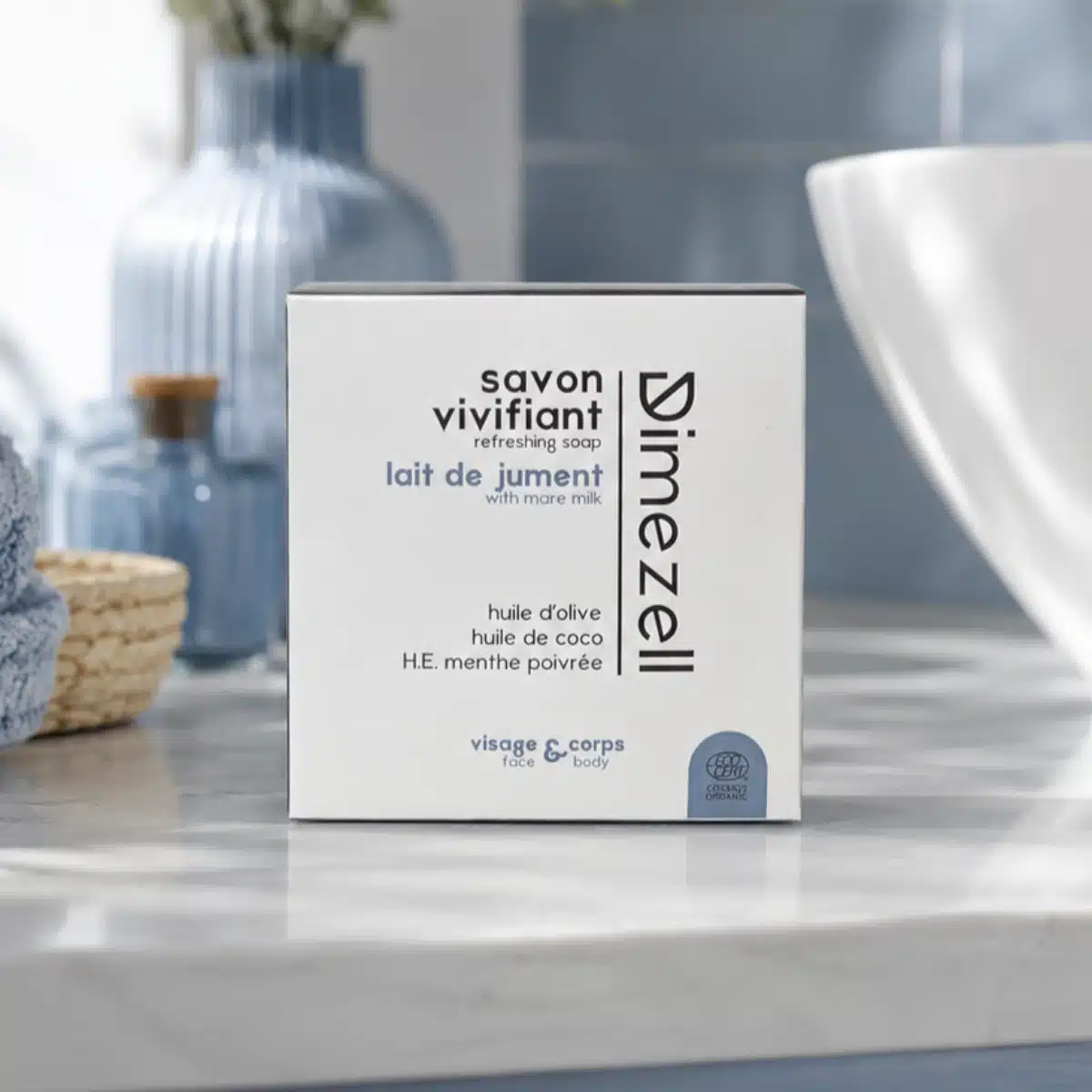 Savon au lait de jument solide Vivifiant bio Dimezell