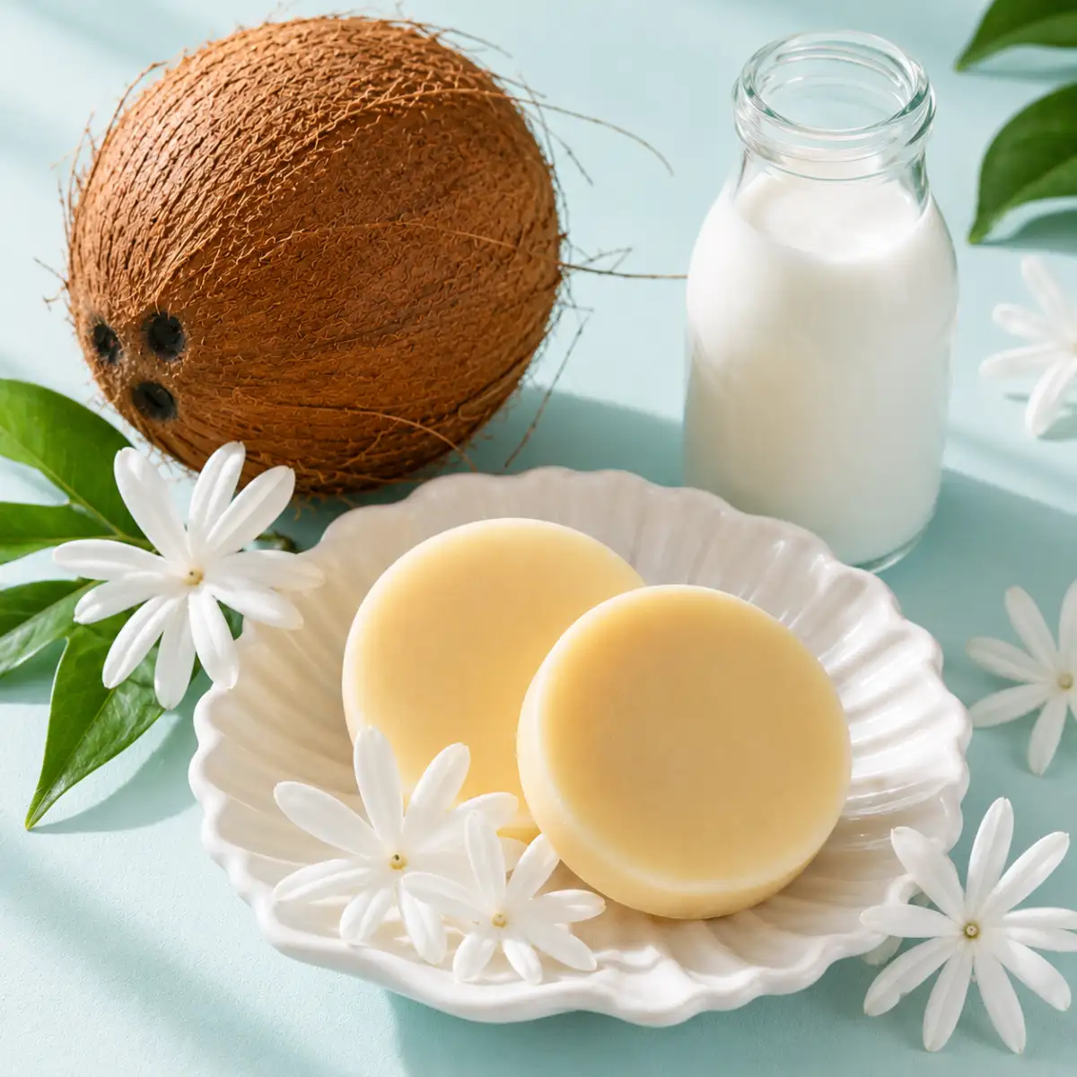 Savon au lait de jument solide Monoï bio Dimezell
