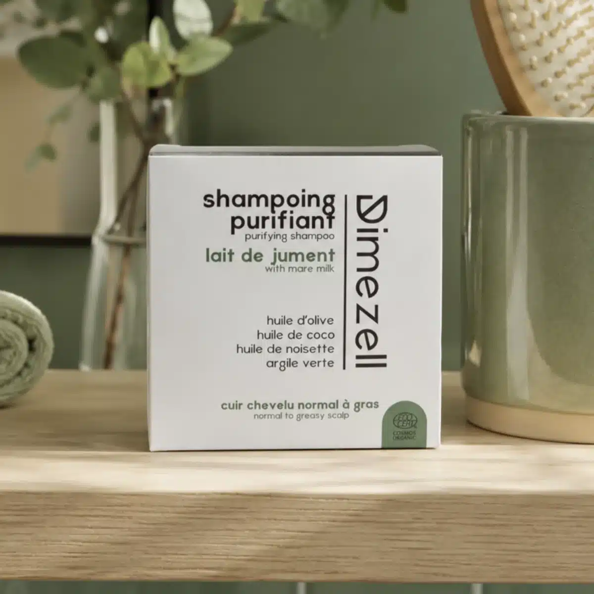 Shampoing au lait de jument solide purifiant bio Dimezell